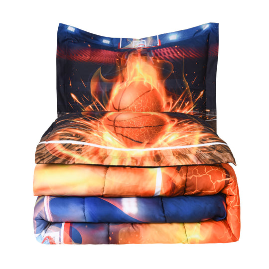 3D Print Basketball Fire All Season Comforter Set-S28